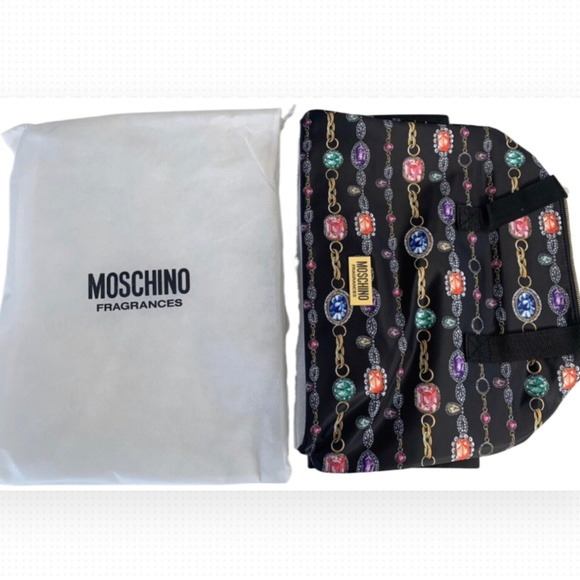 Moschino Black Multicolor Chain Print Bag - Picture 9 of 9